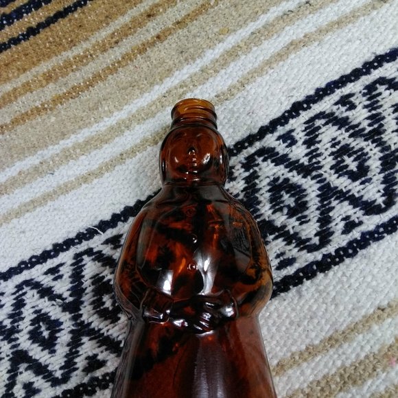 GLASS SYRUP BOTTLE WITH LID VINTAGE - Picture 8 of 16